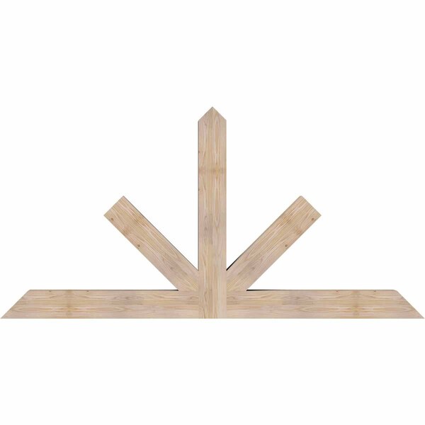 Ekena Millwork Saratoga Smooth Timber Gable Bracket, Douglas Fir, 84"W x 42"H x 5 1/2"D x 5 1/2"F, 12/12 Pitch GBW084X42X0606SAR00SDF - main